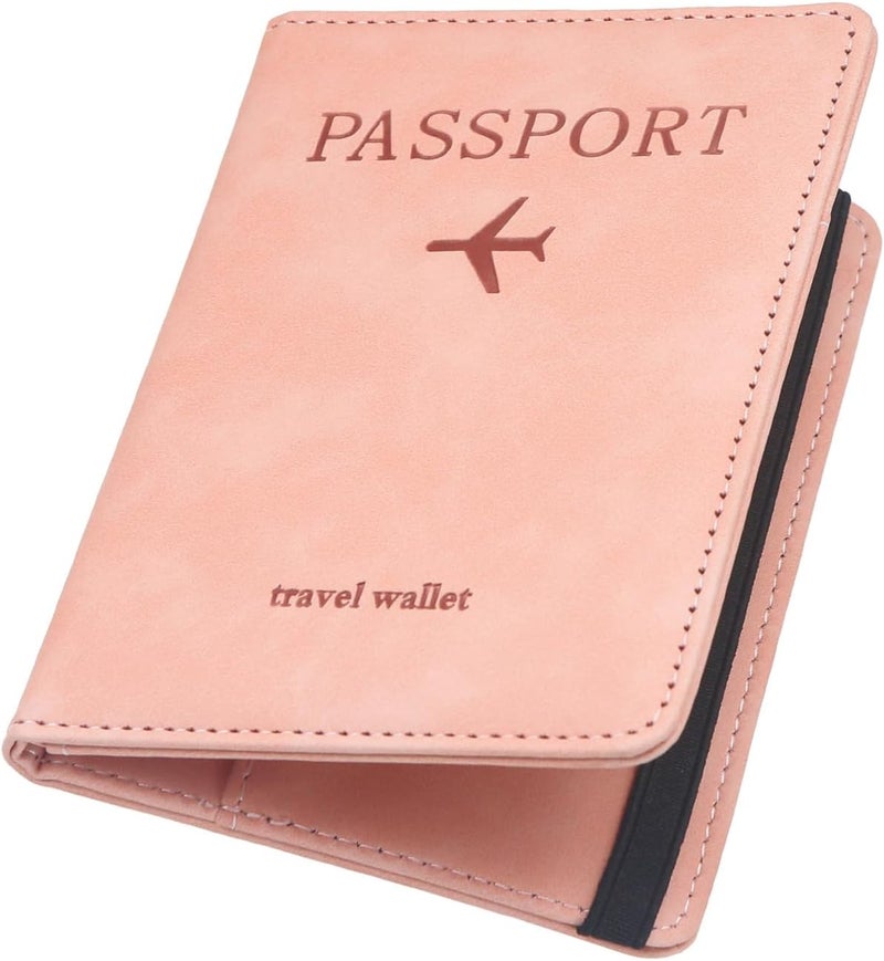 ILIYAH -Passport Cover-Passport Holder Travel Wallet-RFID-Blocking Passport Case Travel Accessories Card Holder Wallet Unisex Travel Gifts（Pink） - Image 1